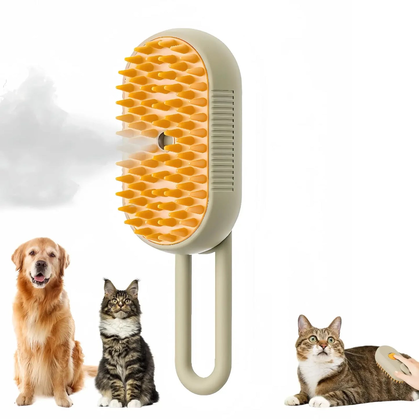 3-in-1 Pet Spray Massage Brush – Steam Spray, Hair Removal & Bath Comb