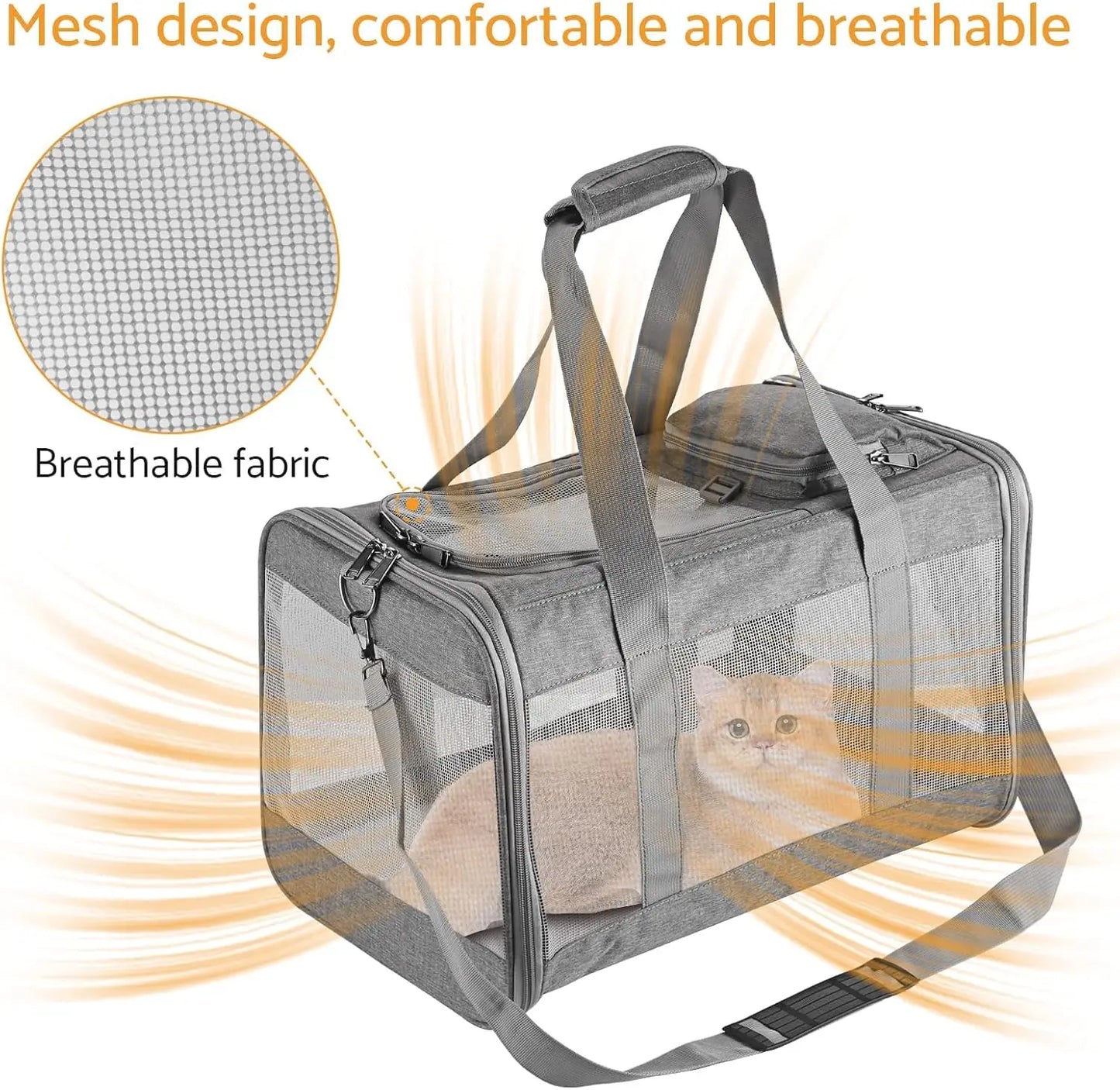 Airline Approved Soft Pet Carrier for Cats & Dogs