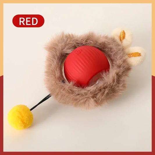 Automatic Rolling Cat Toy – Rechargeable & Tail Flicking
