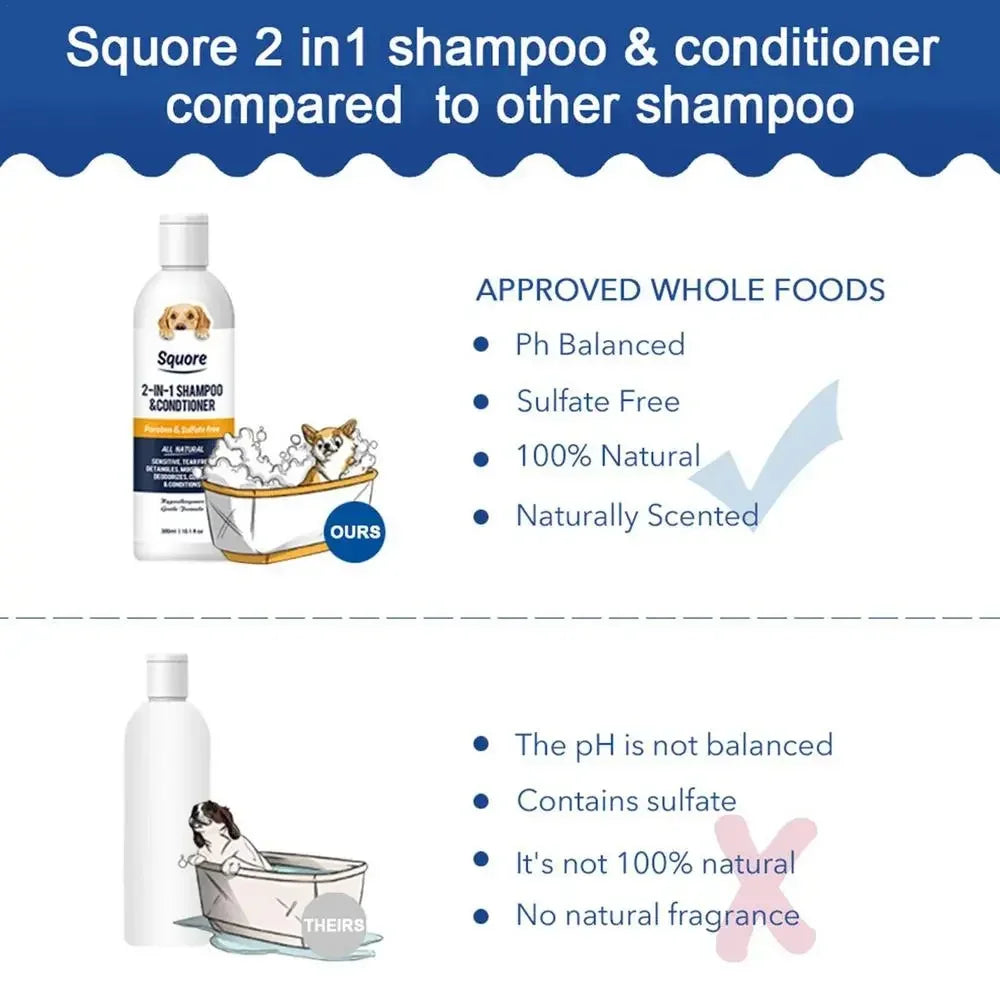 2-in-1 Puppy Shampoo & Conditioner – Natural Moisturising Dog Shampoo