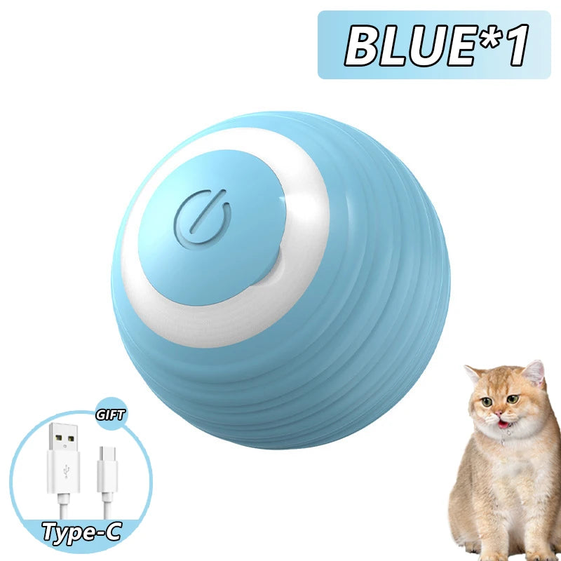 Automatic Rolling Cat Toy – Rechargeable & Tail Flicking