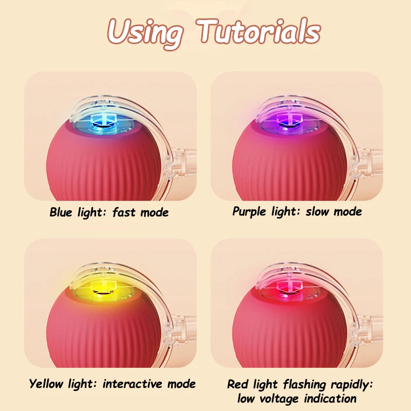 Automatic Rolling Cat Toy – Rechargeable & Tail Flicking