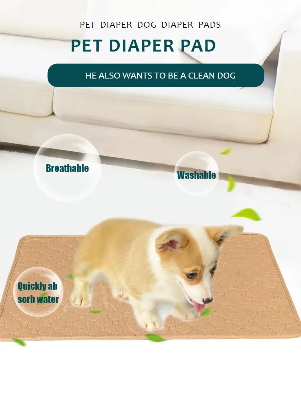Reusable Dog Pee Pad Blanket