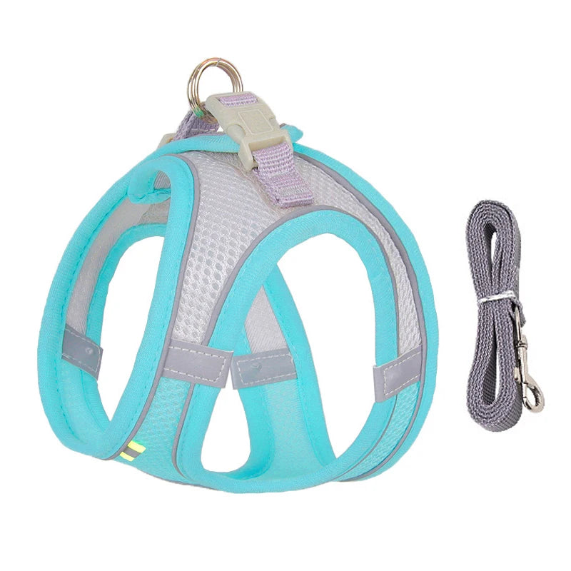 Adjustable Dog Harness & Leash Set – Small Dogs, Puppies & Cats