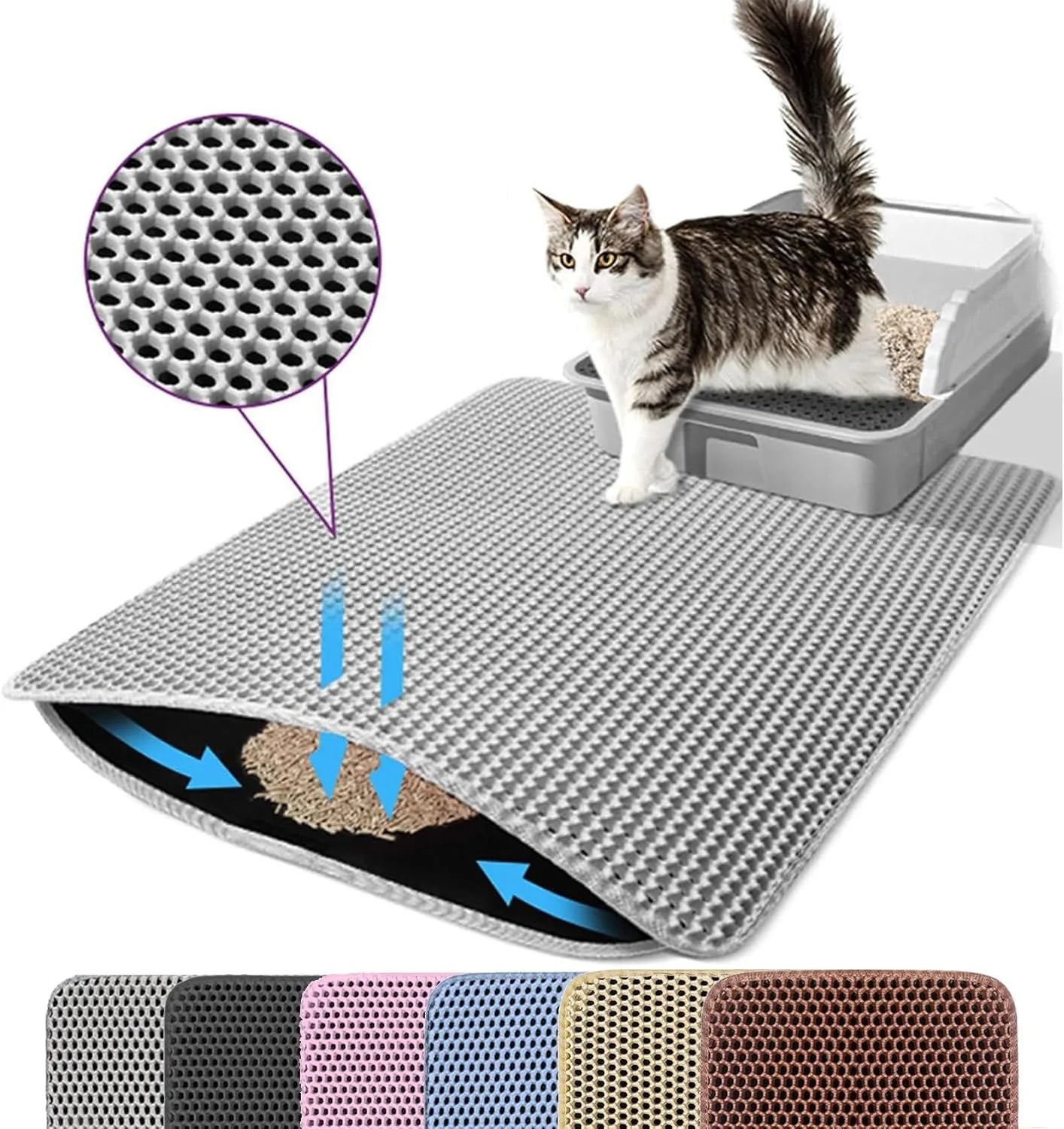 Double Layer Waterproof Cat Litter Mat