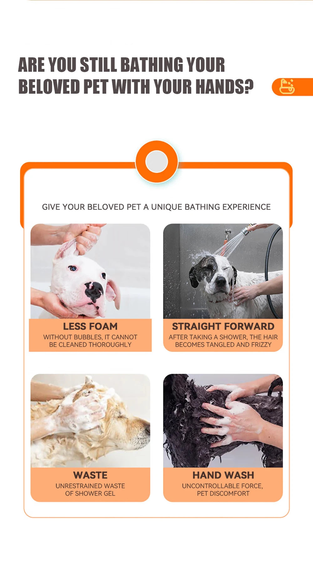 Dog & Cat Bath Brush